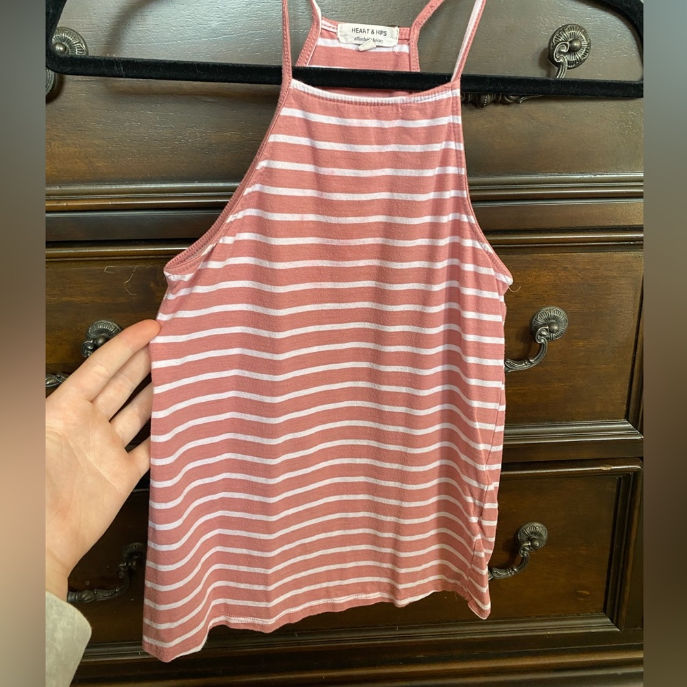 Pink/White Stripped Tank for Summer!